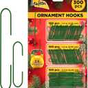Leafeon 300 Pack Christmas Ornament Hooks for Christmas Tree Decoration  The Best Holiday Ornament Hangers (Green)