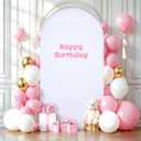 6.6FT Wedding Arch Backdrop Cover, Spandex Fitted White Arch Covers Stretchy Backdrop Balloon Arch Back Drop for Wedding Birthday Party Christmas Banquet Decoration