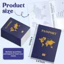 100 Pcs Kids Passport Book – Blank Fake Passport Notebooks for Pretend Travel, Party Supplies, School Projects, Travel-Themed Events