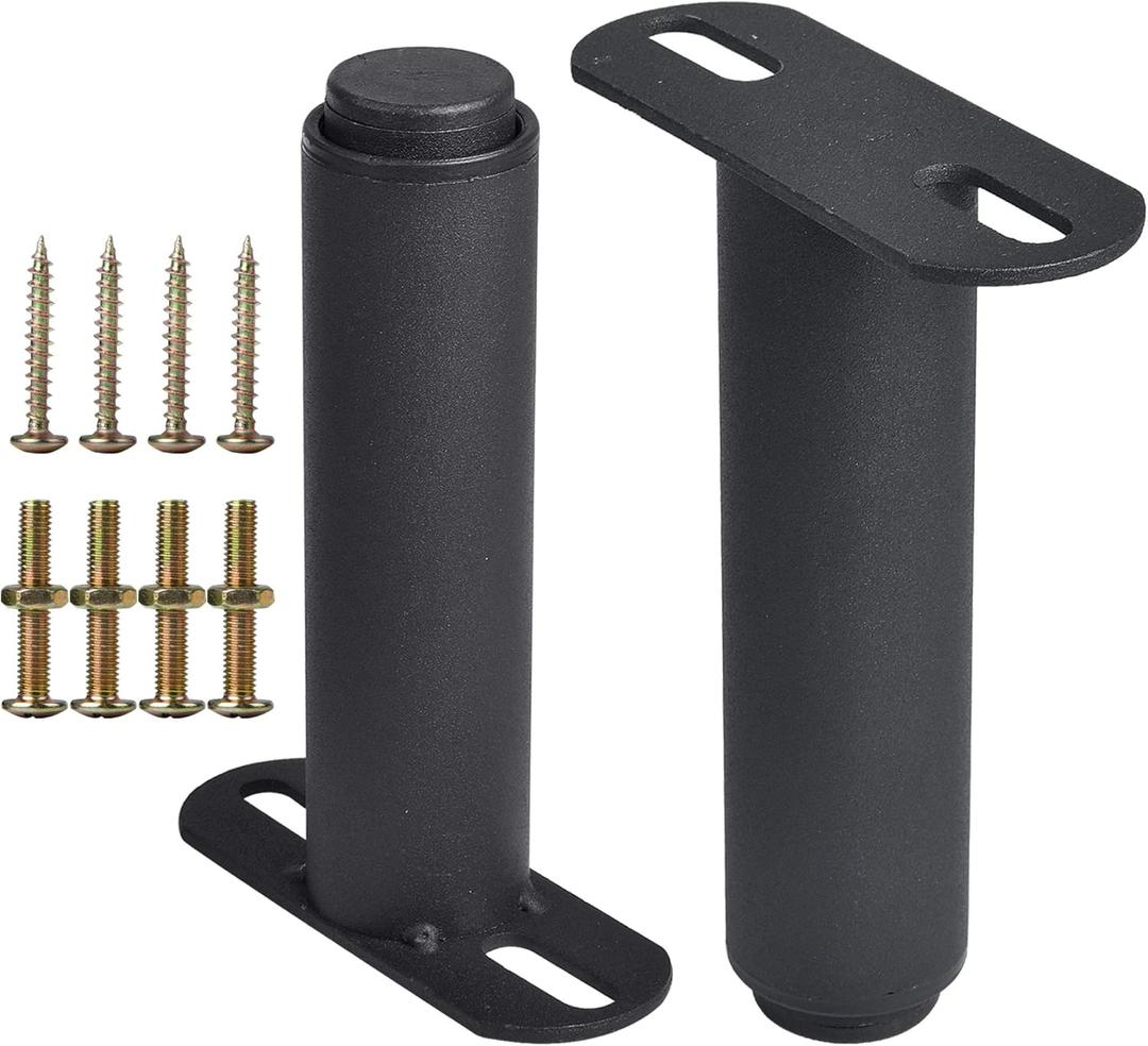 Metal Furniture Legs, Adjustable Round Bed Sofa Desk Cabinet Foot Legs, Heavy Duty Thickened Replacement Table Chair Bed Center Frame Slat Support Legs (10.75in)