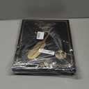 Quill Feather Pen and Ink Set, Calligraphy Pen Glass Dip Pen and Wax Seal Stamp Kit (Black)