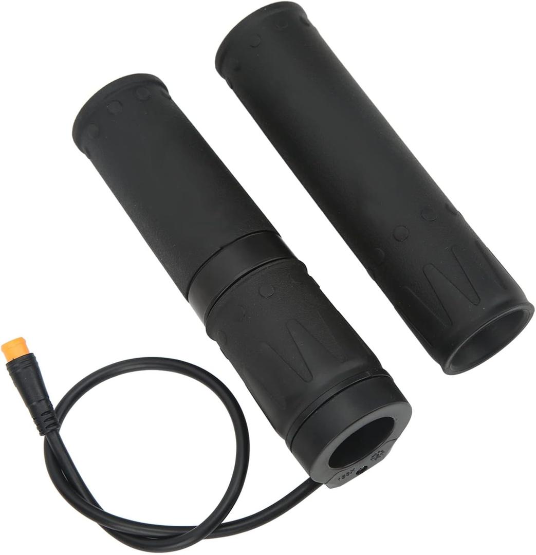 Electric Throttle Grip, Pack of 2 Black Electric Throttle Grip Rubber Split Half Rotation with Joint Throttle for Repair Modified Part