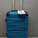 Coolife Luggage Suitcase Carry-on Hardside Travel Luggage TSA Lock Spinner Telescopic Handle (S(20in_carry on), lake blue)