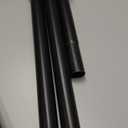 Tension Curtain Rod 51-128 Inch (4.25-10.5Ft), ZOCONE Shower Curtain Rod No Drilling for Bathroom, Outdoor Curtain Rods for Patio, Heavy Duty Long Curtain Rods for Window Room Divider Closet Rod Black