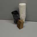 RACETOP 12 oz 50 pack Disposable Paper Coffee Cups with Lids and Sleeves (White)