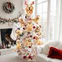 Christmas Golden Retriever Tree Topper 9Pcs Dog Christmas Ornament Tree Decorations for Xmas Tree Top Decoration Indoor Outdoor Home Decor Holiday Party (Lab)