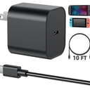 (10FT) Switch 2 Charger - 60w AC Adapter for Nintendo Switch 2 (2025)/1,Extra Long Charging Cable, Support 4K TV Dock Mode, Power Supply 20V/3A Fast USB C Cord[Longer OemSwitch Replacement Charger]