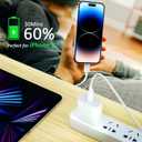 USB C to USB C Charging Cable for Apple 2Pack 6ft,Long Type C to C Fast Charger Cord,for iPhone 17/Air/16/16e/15/Pro/Plus/Pro Max,for MacBook Pro/Air,for iPad Pro12.9/11in,Air 4/5,Mini 6/7 60W