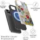 DorisMax for iPhone 15 Plus Case - Wireless Charging - Cute Wildflower
