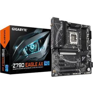 GIGABYTE Z790 Eagle AX LGA 1700 ATX Motherboard, Support Intel Core 14th/13th/12th Gen, DDR5, 12+1+1 Power Phase, 3X M.2, PCIe 5.0, USB-C 3.2, WIFI6E, 2.5GbE, Q-Flash, EZ-Latch, RGB Fusion