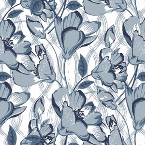 Peel and Stick Wallpaper Floral Contact Paper Boho Blue and White Removable Self Adhesive Wall Paper for Cabinet Waterproof Wallpaper for Bedroom Livingroom Vinyl Roll 16.1" x 78.7" (78.7" x 16.1", Blue White)