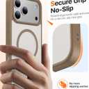 Magnetic for iPhone 17 Pro Max Case,[Anti-Slip][Compatible with MagSafe][Military Grade Drop Protection] Shockproof Protective Translucent Matte Phone Case for iPhone 17 Pro Max Case,Brown