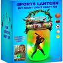Make Your Own Sports Night Light Lantern Jar Arts & Crafts For Boys And Girls, Football, Soccer, Basketball, Tennis & Baseball Gifts For Kids, DIY Art Kit Age 4 5 6 7 8-12, Best Kids Birthday Present