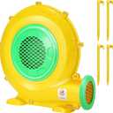 Bounce House Blower, 550W/0.73HP Commercial Air Blower with Double-Sided Fan Blade Design, Strong Wind and Great Heat Dissipation Properties for Bouncy Castle, Jump Slides, Arch, Inflatables