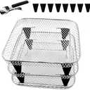 Upgrade 7.8inch Square Air Fryer Rack,Three Stackable Dehydrator Rack,Square Air Fryer Accessories,Fit for Air fryer with inner size >8inch(Square) 3 Pc