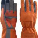 ZLUXURQ Gardening Gloves for Women and Men, Work Gloves for Yard Work (X-Large-9.25'', Tangerine(touchscreen))