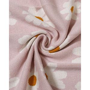 Daisy Flowers with Pink Throw Blanket  5x6 ft