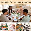 Blue Coastal Beach Mahjong Mat 31.5 x 31.5 Inch, Summer Nautical Coral Shell Marine Life Non-Slip Noise Reduction Mahjong Table Mat for American Mah Jong Poker Card Board Games Dominoes