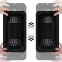 BLUE GINKGO Over the Sink Colander Strainer Basket - Wash Vegetables and Fruits, Drain Cooked Pasta and Dry Dishes - Extendable - New Home Kitchen Essentials (Black, 2 Pack)