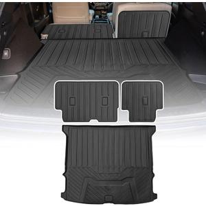 Cargo Liners Backrest Mat for Honda Passport Accessories 2019-2025 with Hook&Loop Rear Trunk Mat Rear Seat Back Cover Protector All Weather Anti-Slip Split Dog Liner 3 PCS