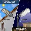 loyoele 900000LM 10000W Solar Street Lights Outdoor LED Solar Light with Motion Detection, Dusk to Dawn, Weatherproof, Ideal for Security Lighting in Driveways and Parking Lots