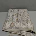 WITSHOCK 2x6 Runner Rugs for Kitchen, Machine Washable Non Slip Vintage Hallway Runner - Low Pile Lightweight Print Rug for Laundry Room Bedroom Beside Rug - Pet & Kids Friendly (Light Blue)