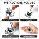 Ferreve 80 Pcs Funny Black Cat Keychains Employees Appreciation Gifts Bulk Its Fine Everythings Fine for Vet Cat Lovers Coworkers