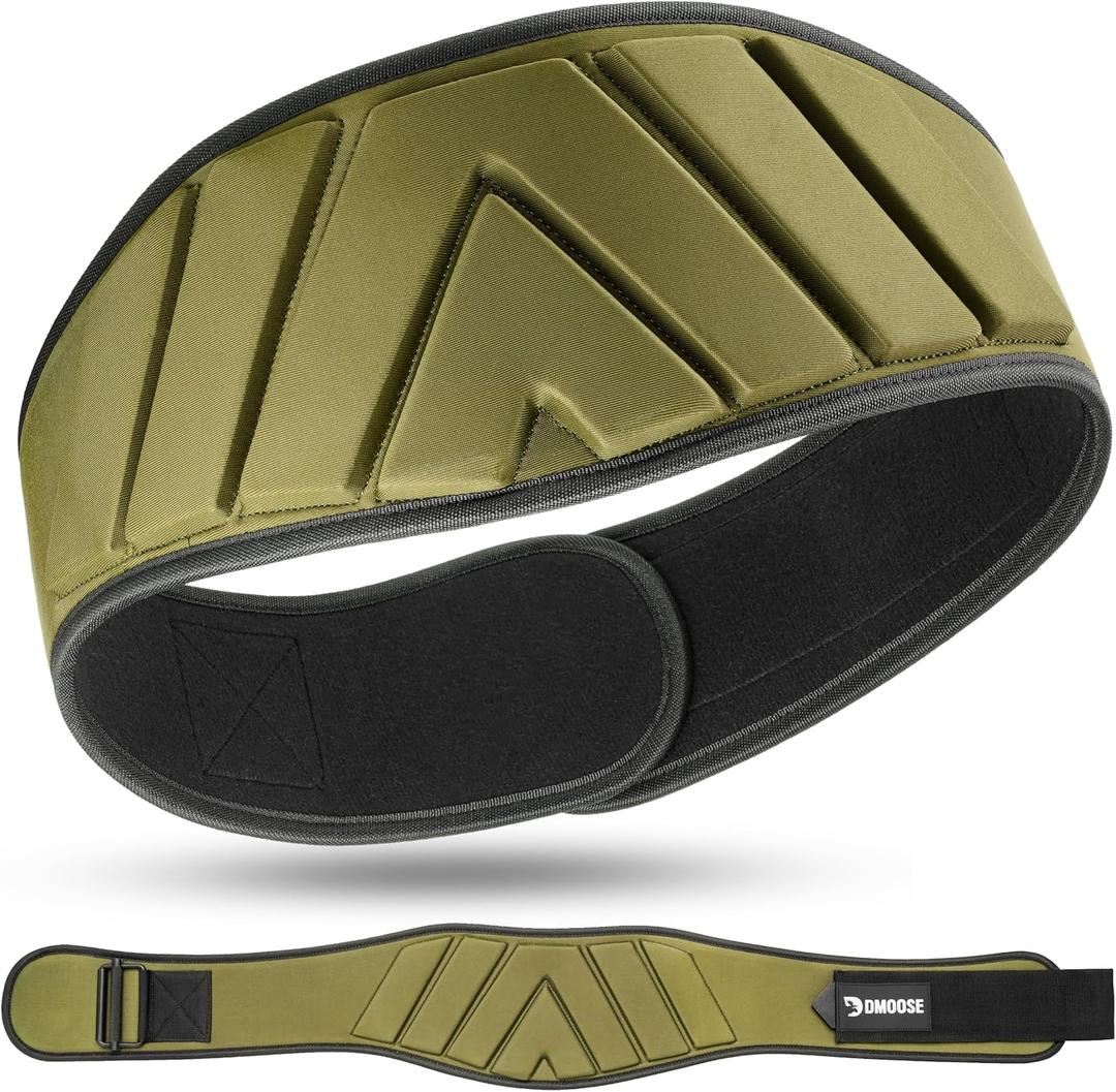 DMoose Fitness Neoprene Weight Lifting Belt - Adjustable 6" Gym Support for Stability & Lumbar Support - Sweat Resistant Weightlifting Belt for Men & Women for Squats, Deadlifts & Bench Presses (X-Small, Green)