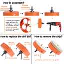 5.5 Inch Hole Saw with Arbor for Metal Wood Plastic, 5-1/2 in Bi-Metal Hole Cutter for Different Project with Smooth and Flat Drilling Edge, Fast Chip Removal,Lighter and Portable