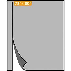 Yotache Reversible Left/Right Opening Magnetic Screen Door Fits 72 x 80 inch Doors, Screen Size 74" x 81", Strong Magnets Anti-Tearing Polyester Mesh for Front/Back Patio Sliding Door, Black