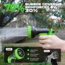 Garden Hose Nozzle with 10 Spray Patterns High Pressure Water Sprayer for Car Washing, Pet Bathing & Lawn Care with Lock Feature & Comfort Grip Fits All 3/4" Standard Hoses Thread