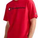Champion Men's Heritage Short Sleeve Tee, Mens T-Shirts, Vintage Shirts, Mens Tee Shirts, Graphics (XX-Large Tall, Scarlet - Classic Script Logo)