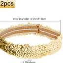 GORGECRAFT 12PCS Sequin Headband Elastic Glow Stretch Sparkle Glitter Fashion Adjustable Hair Band Accessories Pack Set for Girls Women Teens Sports Dance Party Teams Crafts(Gold)
