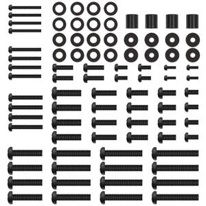 Universal TV Mounting Hardware Kit - Fits Most TVs, Includes M4, M5, M6 and M8 Screws, Washers and Spacers for Mounting up to 80 Inches, Black