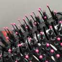 Hair Dryer Brush Blow Dryer in One, Upgraded 4 in 1 Hair Dryer and Styler Volumizer with Negative Ion Anti-frizz Ceramic Titanium Barrel Hot Air Hair Straightener Brush (Black/Pink)