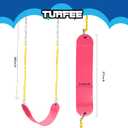 TURFEE 2 Packs Heavy Duty Swing Seat, Swing Set Accessories Replacement with 4 Snap Hooks for Kids Outdoor Play Playground, Trees, Swingsets, Playground(Pink)