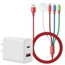 4 in 1 Upgraded for Watch Charger with USB C/A PD20W Charger Block Fast Watch Charging Compatible with Ultra/Series 10/9/8/7/6/SE2/5/4/3/2 & Galaxy S23-4FT