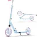 PHOEROS Kick Scooter for Kids Ages 6-12,Teens & Adults, Youth. Lightweight Aluminum Kick Scooter for Teens Adults Boys Girls with 8 inch Big Wheels, Foldable, 3 Height Adjustable, Shock Absorption. (Frozen Blue)