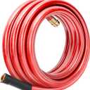 Solution4Patio Leader Red Garden Hose 3/4 in. x 25 ft. -Heavy Duty Durable Flexible Lightweight Water Pipe -Brass Aluminum Ends for Household & Commercial -Kink Free, No Leaking, Male/Female Fittings