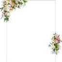 Wedding Arch Backdrop Stand 6.6x5 FT Square Wedding Arches for Ceremony White Metal Arch Stand for Wedding Bridal Shower Birthday Party Garden Floral Wedding Arbor Anniversary Event Decor