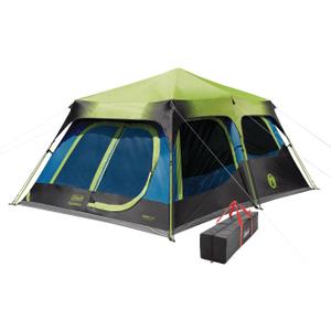Coleman Instant Tent with 1-Minute Setup, 4/6/8/10 Person Tent with Pre-Attached Poles, Air Vent, & Carry Bag (10-person Dark Room)