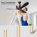 48-inch Ceiling Fan Downrod, 4-foot Gold Ceiling Fan Extension Rod, 1-inch OD, Ceiling Downrod for Various Fans (Only Fans Boom, No Thread & Cord)