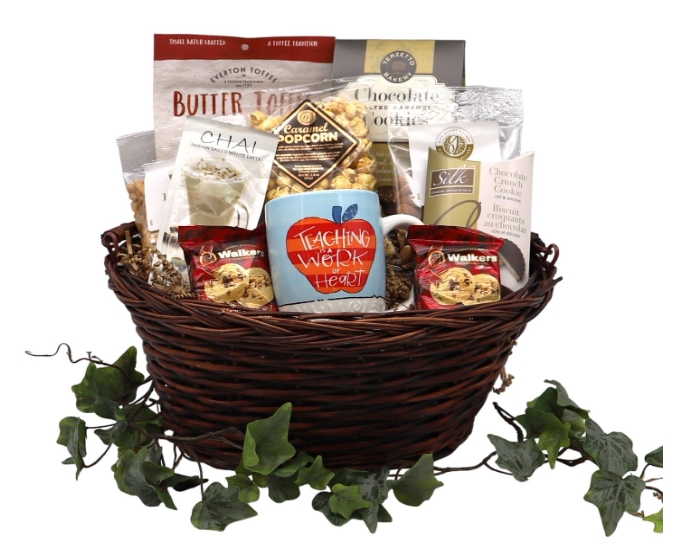 Gift Basket Village: A+ Teacher Appreciation Gift Basket - Gourmet Snacks, Mug, and More for the Best Teacher