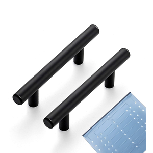 Ravinte 20 Pack | 5'' Cabinet Pulls Matte Black Stainless Steel Kitchen Drawer Pulls Cabinet Handles 5”Length, 3” Hole Center with Mounting Template