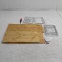 Cabinet Shelf Organizers, 15.7 inches Large Kitchen Counter Shelf, Set of 4 Wood Kitchen Pantry Organizer, Storage Shelves for Countertop, Spice Rack, Stackable, Expandable, Metal White, Nature