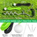 Golf Swing Trainer with 2 Golf Swing Ball & Rope, Golf Training Aid for Backyard, 3 Calibrated Golf Stakes to Analyze 50 Feet of Golf Training Balls Flight, Home Outdoor Golf Swing Practice