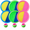 Beach Games - Kids Toys - Outdoor Games for Kids, Toss and Catch Ball Set with 6 Paddles 3 Balls, Toys for 3 4 5 6 7 8+ Year Old Boys Girls Christmas Birthday Gifts