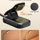 Glocusent 20 LED Reading Lights for Books in Bed, Eye Caring Reading Light, 5 Colors & 5 Brightness 3100LM Dimmable, 1200mAh Rechargeable Book Light to 90H, Lightweight Clip on Light for Book Lovers