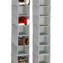 Simple Houseware 2 Pack 10 Shelves Hanging Organizer, Grey