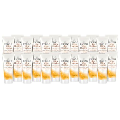 Jergens Ultra Healing Dry Skin Moisturizer, Travel Size Body and Hand Lotion, for Extra Dry Skin, Use After Washing Hands, HYDRALUCENCE blend, Vitamins C, E, B5, 1 Fl Oz (Pack of 24)
